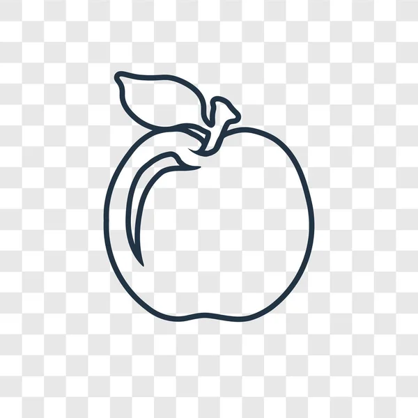 Ikonę Apple Modny Styl Ikonę Apple Przezroczystym Tle Apple Ikona — Wektor stockowy