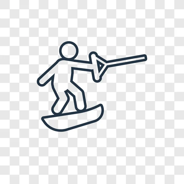 Иконка Вейкбординга Модном Стиле Иконка Wakeboarding Изолирована Прозрачном Фоне Иконка — стоковый вектор