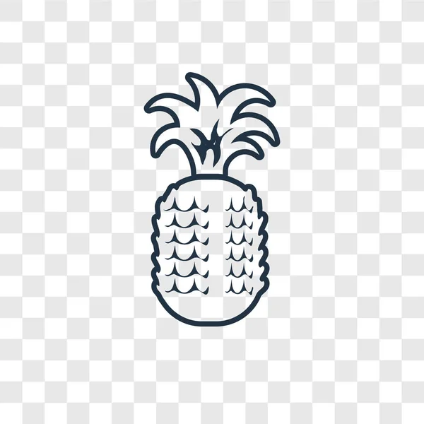 Ananas Ikonen Trendig Designstil Pineapple Ikonen Isolerad Transparent Bakgrund Ananas — Stock vektor