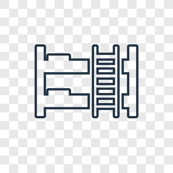 Двухъярусная Кровать Икона Модном Стиле Дизайна Двухъярусная Кровать Значок Изолирован — стоковый вектор