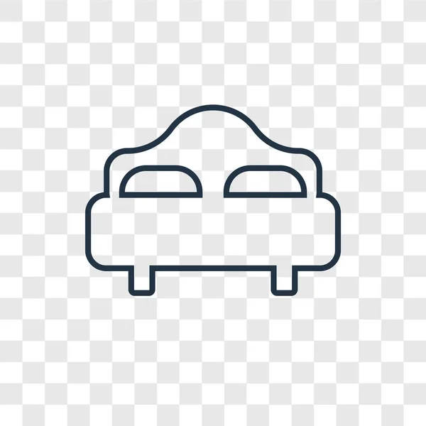Bett Ikone Trendigen Design Stil Bett Symbol Isoliert Auf Transparentem — Stockvektor