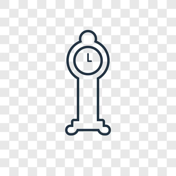 时尚设计风格的时钟图标 在透明背景上隔离的时钟图标 时钟矢量图标简单和现代平面符号为网站 应用程序 时钟图标向量例证 Eps10 — 图库矢量图片