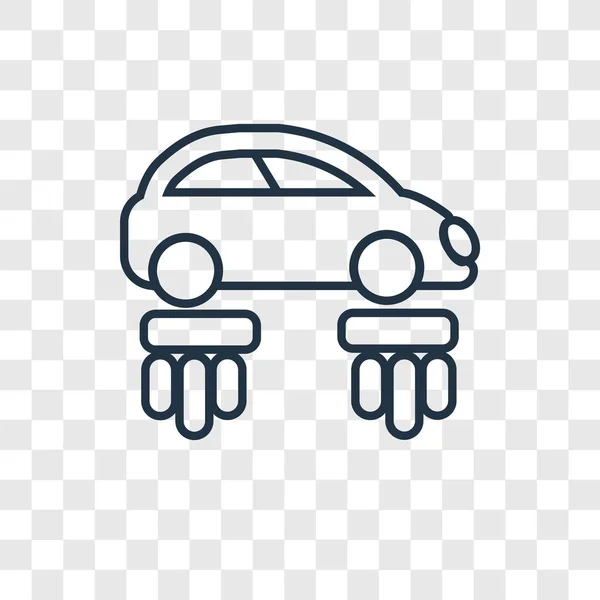Икона Летающего Автомобиля Модном Стиле Дизайна Иконка Летающей Машины Изолирована — стоковый вектор
