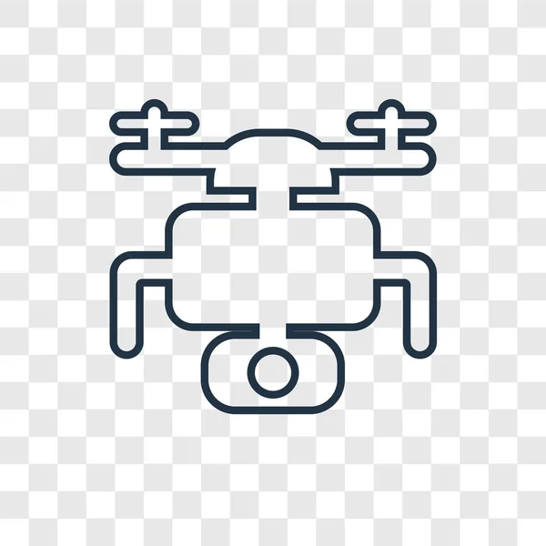 Drone Icon Trendi Design Stílusban Drone Icon Elszigetelt Átlátszó Háttér — Stock Vector