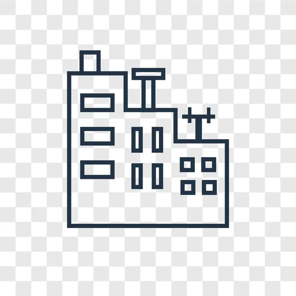 Stadsbilden Ikonen Trendig Designstil Stadsbilden Ikonen Isolerad Transparent Bakgrund Stadsbilden — Stock vektor