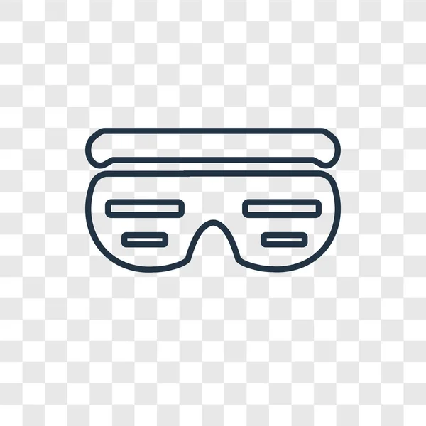 トレンディなデザイン スタイルのスマートなメガネ アイコン スマートなメガネ アイコンが透明な背景に分離されました スマートなメガネ ベクトル アイコン シンプルでモダンなフラットの記号の Web — ストックベクタ
