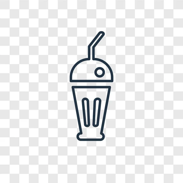 Milkshake Icon Trendy Design Style Milkshake Icon Isolated Transparent Background — Stock Vector