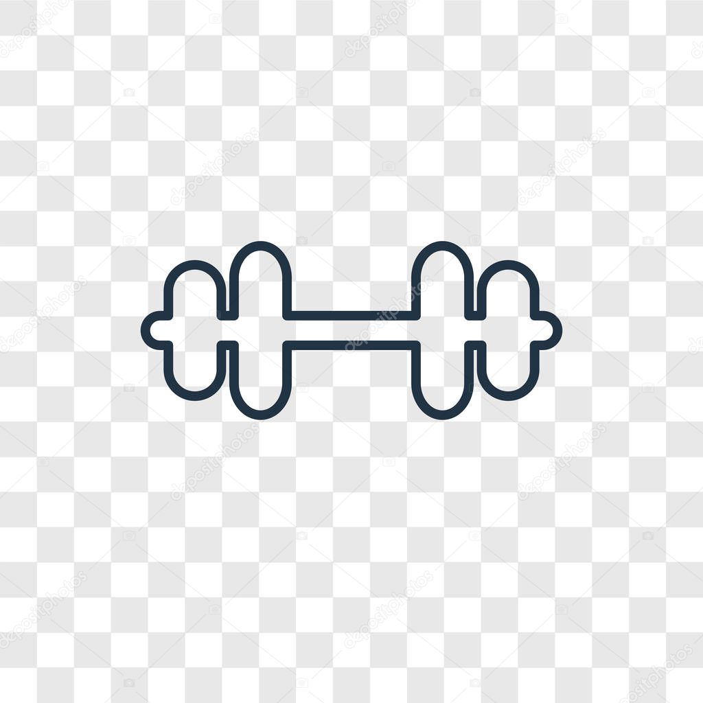 dumbell icon in trendy design style. dumbell icon isolated on transparent background. dumbell vector icon simple and modern flat symbol for web site, mobile, logo, app, UI. dumbell icon vector illustration, EPS10.