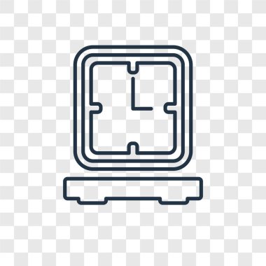 saat simgesi modaya uygun bir tasarım tarzı. saat simgesi üzerinde şeffaf arka plan izole. Saat vektör simgesi basit ve modern düz simgesi web sitesi, mobil, logo, app, UI. simge vektör çizim, Eps10 saat.
