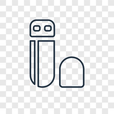 modaya uygun bir tasarım tarzı pendrive simgesi. saydam arka plan üzerinde izole pendrive simgesi. pendrive vektör simgesi basit ve modern düz simgesi web sitesi, mobil, logo, app, UI. pendrive simge vektör çizim, Eps10.