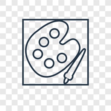 modaya uygun bir tasarım tarzı boya paleti simgesi. paleti simgesi üzerinde şeffaf arka plan izole boya. boya paleti vektör simgesi basit ve modern düz simgesi web sitesi, mobil, logo, app, UI. Palet simge vektör çizim, Eps10 boya.