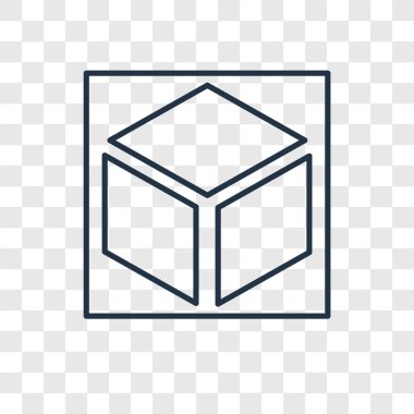 küp simgesini modaya uygun bir tasarım tarzı. küp simgesini şeffaf arka plan üzerinde izole. küp vektör simgesi basit ve modern düz simgesi web sitesi, mobil, logo, app, UI. küp simge vektör çizim, Eps10.