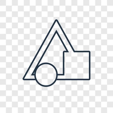 modaya uygun bir tasarım tarzı şekil kutsal kişilerin resmi. saydam arka plan üzerinde izole simgesi şekillendirir. simge basit şekiller vektör ve modern düz UI uygulaması, web sitesi, mobil, logo, sembol. şekiller simge vektör çizim, Eps10.