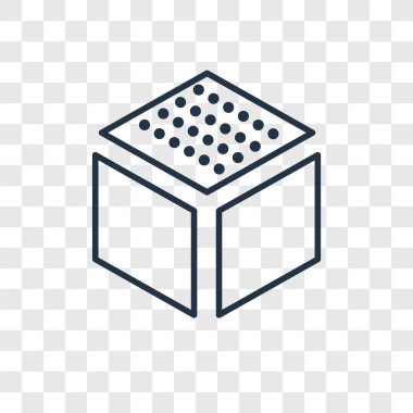 küp simgesini modaya uygun bir tasarım tarzı. küp simgesini şeffaf arka plan üzerinde izole. küp vektör simgesi basit ve modern düz simgesi web sitesi, mobil, logo, app, UI. küp simge vektör çizim, Eps10.