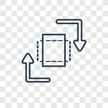 döndürme simgesini modaya uygun bir tasarım tarzı. döndürme simgesini şeffaf arka plan üzerinde izole. vektör simgesi basit döndürmek için ve modern düz UI uygulaması, web sitesi, mobil, logo, sembol. simge vektör çizim, Eps10 döndürme.