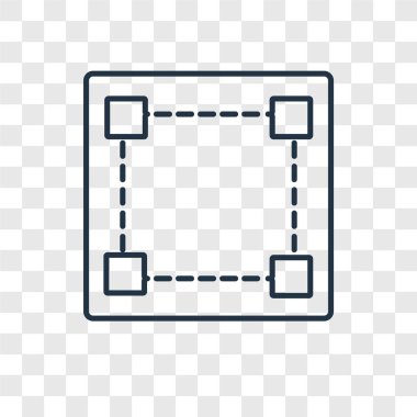 modaya uygun bir tasarım tarzı kare simgesi. saydam arka plan üzerinde izole kare simgesi. kare vektör simgesi basit ve modern düz simgesi web sitesi, mobil, logo, app, UI. kare simge vektör çizim, Eps10.