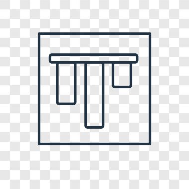 Dikey hizalama simgesinde modaya uygun bir tasarım tarzı. Dikey Hizalama simgesi üzerinde şeffaf arka plan izole. Dikey hizalama vektör simgesi basit ve modern düz simgesi web sitesi, mobil, logo, app, Kullanıcı arabirimi.