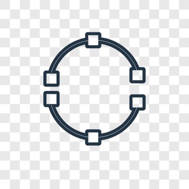 döndürme simgesini modaya uygun bir tasarım tarzı. döndürme simgesini şeffaf arka plan üzerinde izole. vektör simgesi basit döndürmek için ve modern düz UI uygulaması, web sitesi, mobil, logo, sembol. simge vektör çizim, Eps10 döndürme.