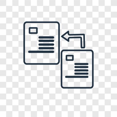 modaya uygun bir tasarım tarzı Kopyala simgesini. saydam arka plan üzerinde izole simgesi kopyalayın. kopya vektör simgesi basit ve modern düz simgesi web sitesi, mobil, logo, app, UI. simge vektör çizim, Eps10 kopyalamak.