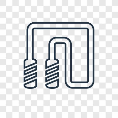 modaya uygun bir tasarım tarzı atlama ipi simgesi. atlama ipi simgesi üzerinde şeffaf arka plan izole. atlama ipi vektör simgesi basit ve modern düz simgesi web sitesi, mobil, logo, app, UI. atlama ipi simge vektör çizim, Eps10.