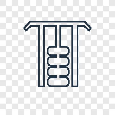 spor salonu İstasyonu simgesi modaya uygun bir tasarım tarzı. şeffaf arka plan üzerinde izole jimnastik salonu İstasyonu simgesi. spor salonu İstasyonu vektör simgesi basit ve modern düz simgesi web sitesi, mobil, logo, app, UI. spor salonu İstasyonu simge vektör çizim, Eps10.