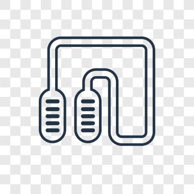 modaya uygun bir tasarım tarzı atlama ipi simgesi. atlama ipi simgesi üzerinde şeffaf arka plan izole. atlama ipi vektör simgesi basit ve modern düz simgesi web sitesi, mobil, logo, app, UI. atlama ipi simge vektör çizim, Eps10.