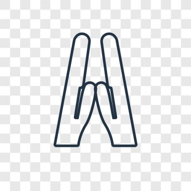 modaya uygun bir tasarım tarzı dua kutsal kişilerin resmi. saydam arka plan üzerinde izole dua simgesi. dua vektör simgesi basit ve modern düz simgesi web sitesi, mobil, logo, app, UI. dua simge vektör çizim, Eps10.