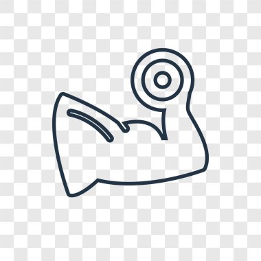 modaya uygun bir tasarım tarzı kas simgesi. saydam arka plan üzerinde izole kas simgesi. Kas vektör simgesi basit ve modern düz simgesi web sitesi, mobil, logo, app, UI. Kas simge vektör çizim, Eps10.