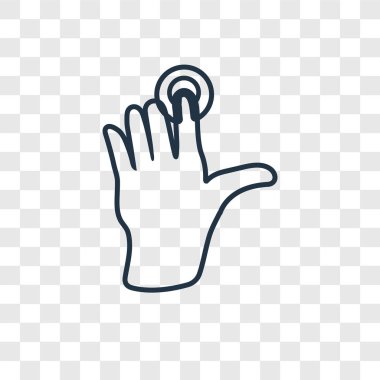 modaya uygun bir tasarım tarzı düğme simgesine dokunun. saydam arka plan üzerinde izole düğme simgesine dokunun. düğme vektör simgesi basit ve modern düz sembolü için web sitesi, mobil, logo, app, dokunun UI. düğme simge vektör çizim, Eps10 dokunun.