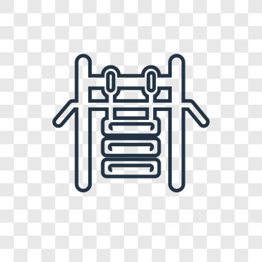 modaya uygun bir tasarım tarzı spor salonu simgesi. saydam arka plan üzerinde izole jimnastik salonu simgesi. spor salonu vektör simgesi basit ve modern düz simgesi web sitesi, mobil, logo, app, UI. spor salonu simge vektör çizim, Eps10.