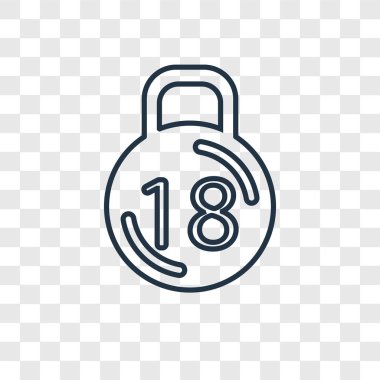modaya uygun bir tasarım tarzı Kettlebell simgesi. saydam arka plan üzerinde izole kettlebell simgesi. Kettlebell vektör simgesi basit ve modern düz simgesi web sitesi, mobil, logo, app, UI. Kettlebell simge vektör çizim, Eps10.