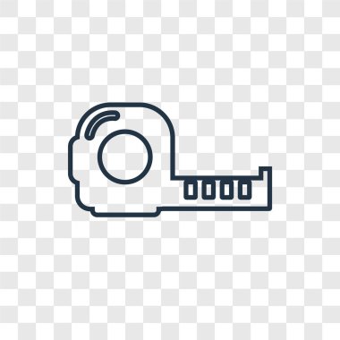 modaya uygun bir tasarım tarzı ölçü bandı simgesi. ölçü birimi teyp simgesi üzerinde şeffaf arka plan izole. ölçü birimi teyp vektör simgesi basit ve modern düz simgesi web sitesi, mobil, logo, app, UI. ölçü birimi teyp simge vektör çizim, Eps10.