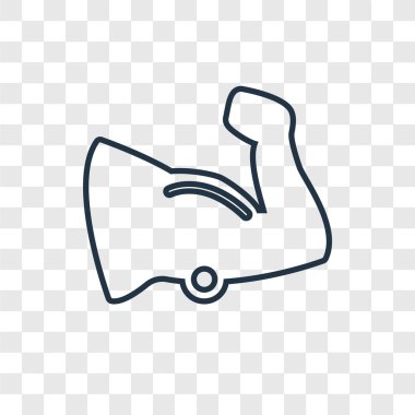 modaya uygun bir tasarım tarzı kas simgesi. saydam arka plan üzerinde izole kas simgesi. Kas vektör simgesi basit ve modern düz simgesi web sitesi, mobil, logo, app, UI. Kas simge vektör çizim, Eps10.