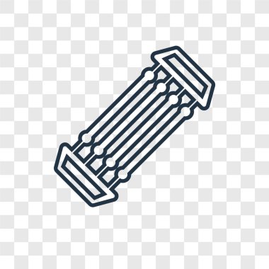 Göğüs genişletme simgesini modaya uygun bir tasarım tarzı. Göğüs genişletici simgesi üzerinde şeffaf arka plan izole. Göğüs genişletici vektör simgesi basit ve modern düz simgesi web sitesi, mobil, logo, app, UI. Göğüs genişletici simge vektör çizim, Eps10.