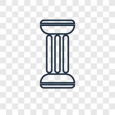 modaya uygun bir tasarım tarzı sütun simgesi. sütun simgesi üzerinde şeffaf arka plan izole. sütun vektör simgesi basit ve modern düz simgesi web sitesi, mobil, logo, app, UI. sütun simge vektör çizim, Eps10.