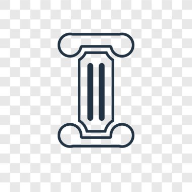 modaya uygun bir tasarım tarzı sütunları simgesi. saydam arka plan üzerinde izole sütunları simgesi. sütun vektör simgesi basit ve modern düz UI uygulaması, web sitesi, mobil, logo, sembol. sütunları simge vektör çizim, Eps10.