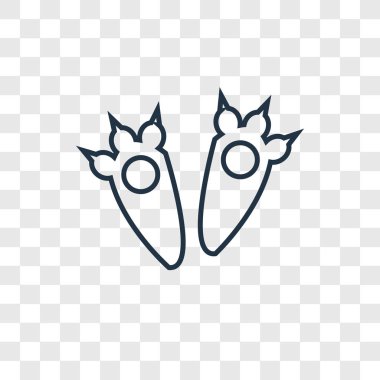 modaya uygun bir tasarım tarzı ayak izi simgesi. ayak izi simgesi üzerinde şeffaf arka plan izole. ayak izi vektör simgesi basit ve modern düz simgesi web sitesi, mobil, logo, app, UI. ayak izi simge vektör çizim, Eps10.