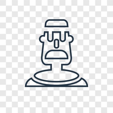 modaya uygun bir tasarım tarzı Moais simgesi. saydam arka plan üzerinde izole moais simgesi. Moais simgesi basit vektör ve modern düz UI uygulaması, web sitesi, mobil, logo, sembol. Moais simge vektör çizim, Eps10.