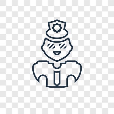 modaya uygun bir tasarım tarzı polis simgesi. Polis simgesi üzerinde şeffaf arka plan izole. Polis vektör simgesi basit ve modern düz simgesi web sitesi, mobil, logo, app, UI. Polis simge vektör çizim, Eps10.