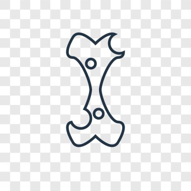 modaya uygun bir tasarım tarzı kemik simgesi. saydam arka plan üzerinde izole kemik simgesi. kemik vektör simgesi basit ve modern düz simgesi web sitesi, mobil, logo, app, UI. kemik simge vektör çizim, Eps10.