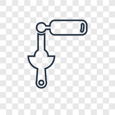 modaya uygun bir tasarım tarzı fırça simgesi. fırça simgesini şeffaf arka plan üzerinde izole. fırça vektör simgesi basit ve modern düz simgesi web sitesi, mobil, logo, app, UI. fırça simge vektör çizim, Eps10.