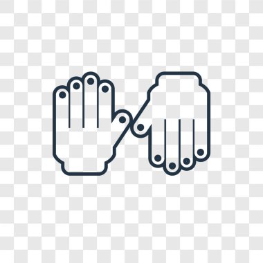 modaya uygun bir tasarım tarzı eldiven simgesi. şeffaf arka plan üzerinde izole eldivenler simgesi. eldiven simgesi basit vektör ve modern düz UI uygulaması, web sitesi, mobil, logo, sembol. eldiven simge vektör çizim, Eps10.