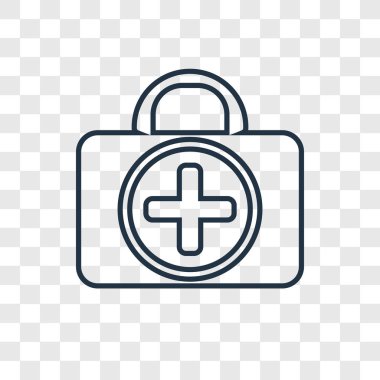 ilk yardım kiti simgesi modaya uygun bir tasarım tarzı. ilk yardım kiti simgesi üzerinde şeffaf arka plan izole. ilk yardım kiti vektör simgesi basit ve modern düz UI uygulaması, web sitesi, mobil, logo, sembol. ilk yardım kiti simge vektör çizim, Eps10.