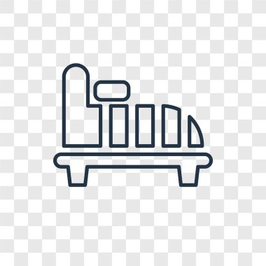 modaya uygun bir tasarım tarzı yatak simgesi. saydam arka plan üzerinde izole yatak simgesi. Yatak vektör simgesi basit ve modern düz simgesi web sitesi, mobil, logo, app, UI. Yatak simge vektör çizim, Eps10.