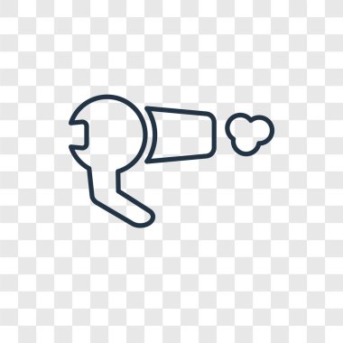 saç kurutma makinesi simgesini modaya uygun bir tasarım tarzı. saç kurutma makinesi simgesini şeffaf arka plan üzerinde izole. saç kurutma makinesi vektör simgesi basit ve modern düz simgesi web sitesi, mobil, logo, app, UI. saç kurutma makinesi simge vektör çizim, Eps10.