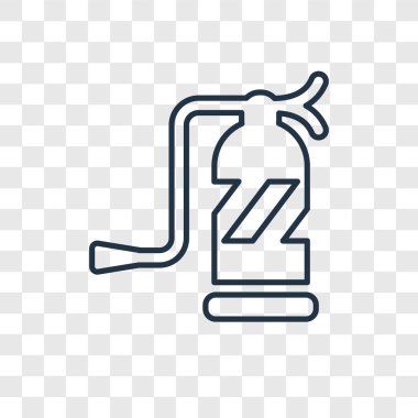 Yangın söndürücü simgesi modaya uygun bir tasarım tarzı. Yangın söndürücü simgesi üzerinde şeffaf arka plan izole. Yangın söndürücü vektör simgesi basit ve modern düz simgesi web sitesi, mobil, logo, app, Kullanıcı arabirimi.