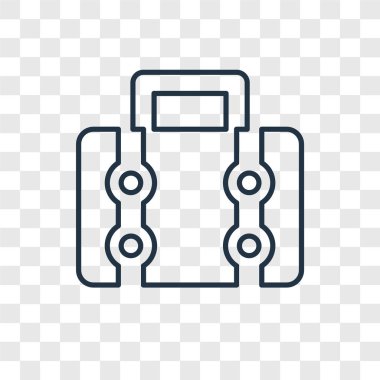 modaya uygun bir tasarım tarzı Bagaj simgesi. Bagaj simgesi üzerinde şeffaf arka plan izole. Bagaj vektör simgesi basit ve modern düz simgesi web sitesi, mobil, logo, app, UI. Bagaj simge vektör çizim, Eps10.