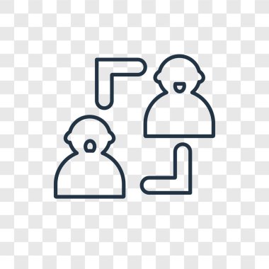 modaya uygun bir tasarım tarzı görüşme simgesi. saydam arka plan üzerinde izole görüşme simgesi. konuşma vektör simgesi basit ve modern düz simgesi web sitesi, mobil, logo, app, UI. konuşma simge vektör çizim, Eps10.