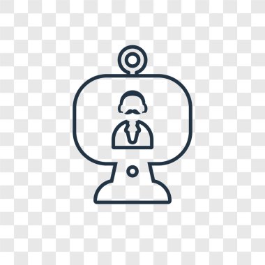 modaya uygun bir tasarım tarzı video konferans simgesi. video konferans simgesi üzerinde şeffaf arka plan izole. video konferans vektör simgesi basit ve modern düz simgesi web sitesi, mobil, logo, app, UI. video konferans simge vektör çizim, Eps10.
