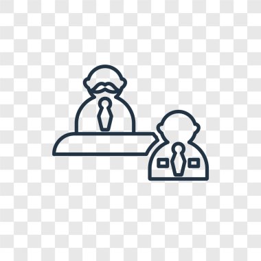 modaya uygun bir tasarım tarzı görüşme simgesi. saydam arka plan üzerinde izole simgesi röportaj. vektör simgesi basit ve modern düz simgesi web sitesi, mobil, logo, app, röportaj UI. simge vektör çizim, Eps10 röportaj.